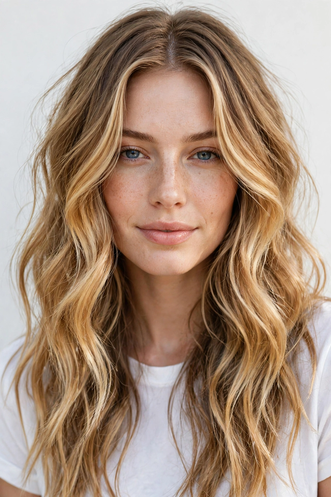 Woman with honey blonde balayage, a warm option among balayage hair color ideas