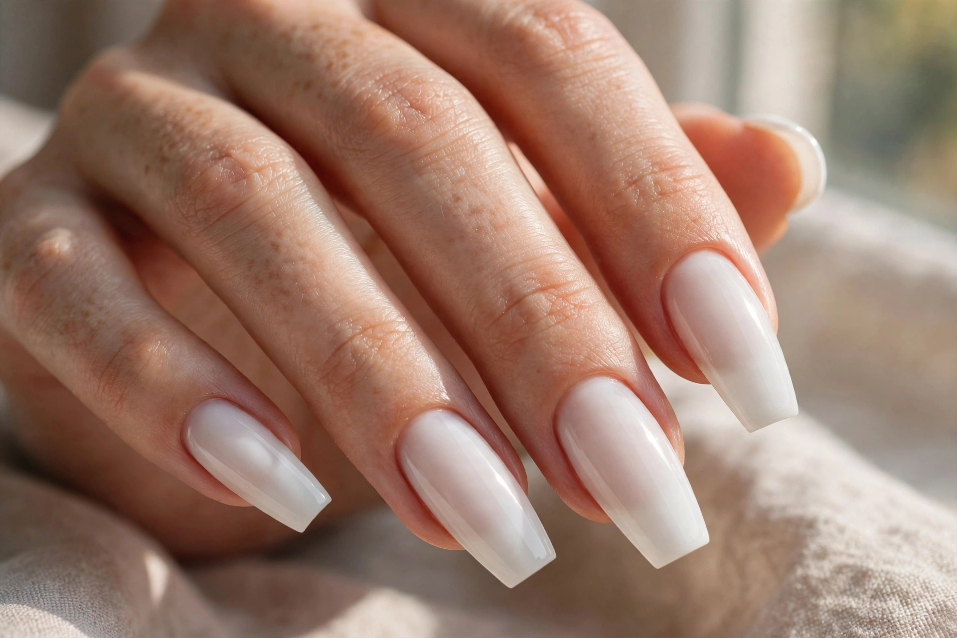 milky white coffin nails coffin nail designs