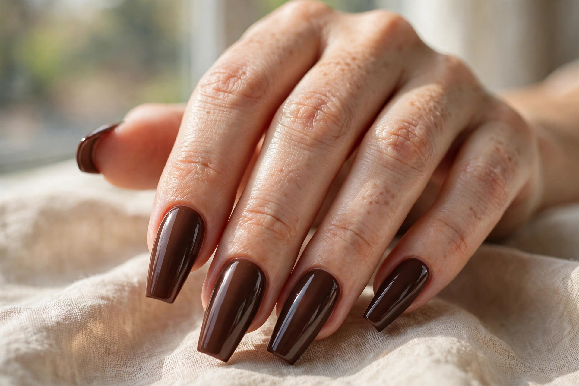 chocolate brown coffin nails coffin nail designs
