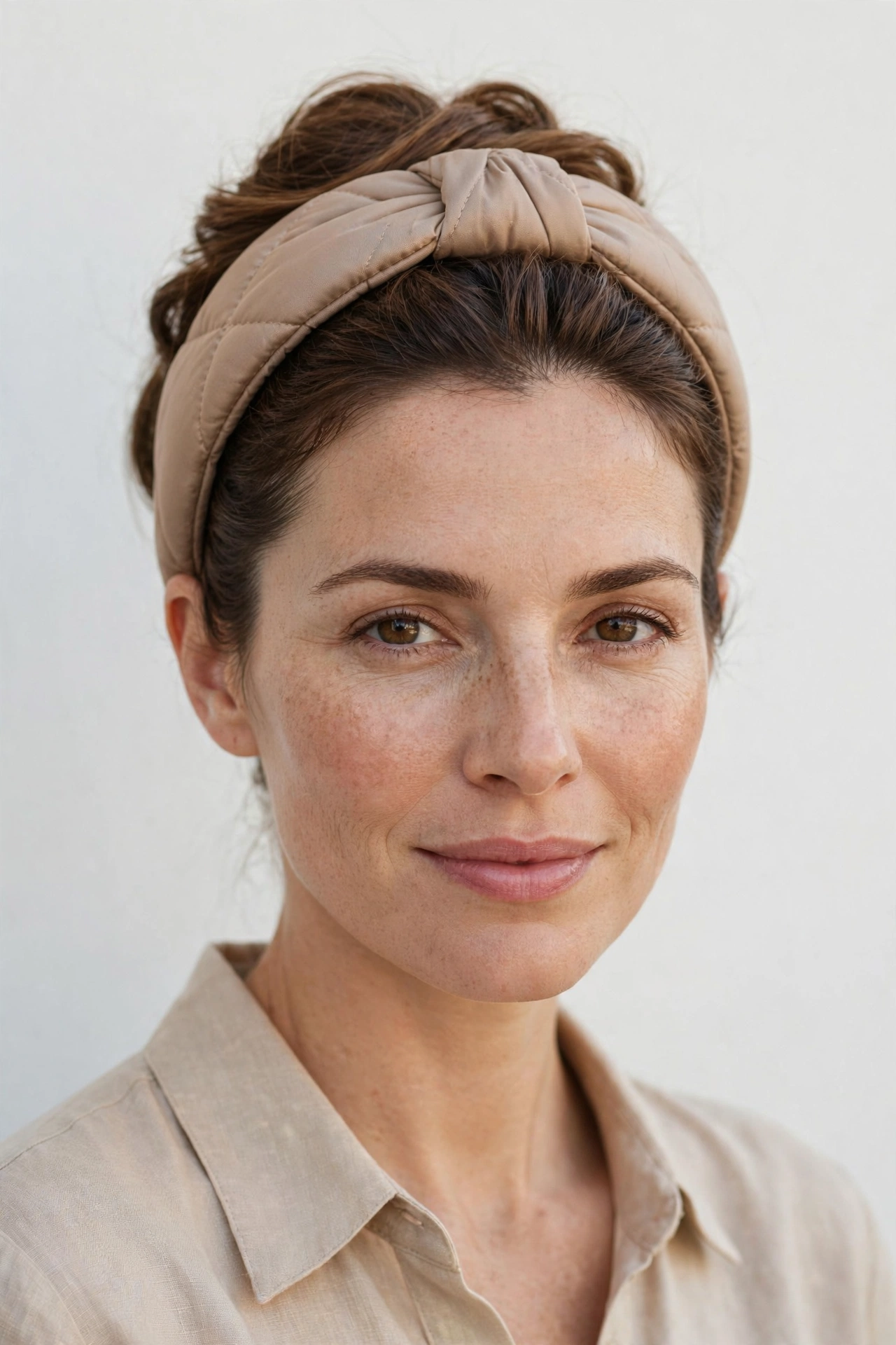 Headband tuck updo, a clever easy 5 minute hairstyle using a headband