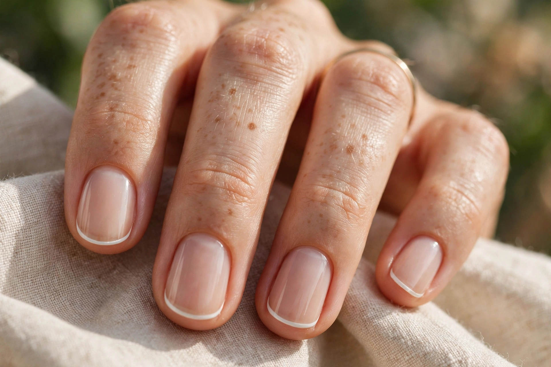 Micro French tip nail designs with ultra-thin delicate tip lines