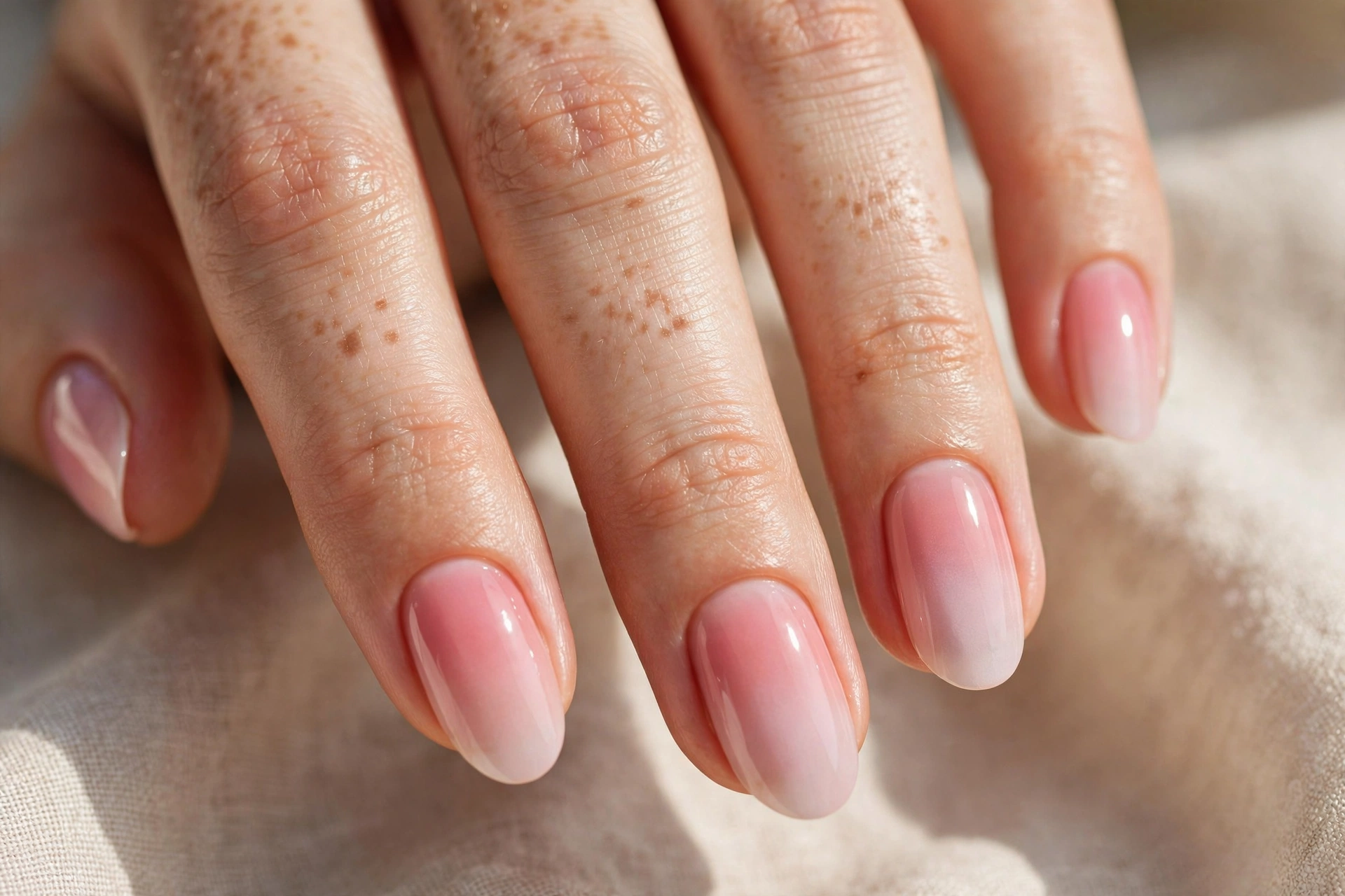 blush ombré gel nails gel nail designs