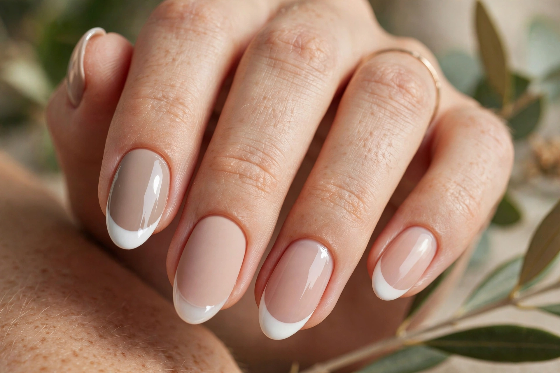 Matte and gloss French tip nail designs with contrasting finishes