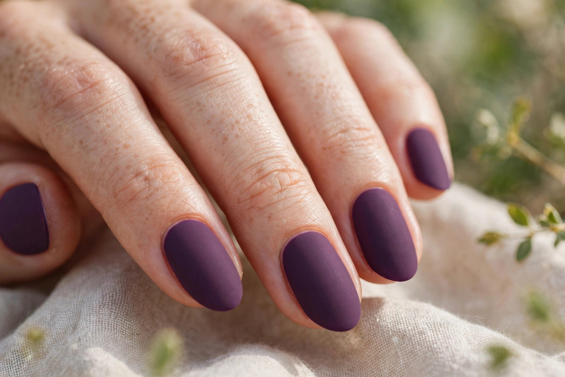Matte plum purple nail designs dramatic deep velvety manicure