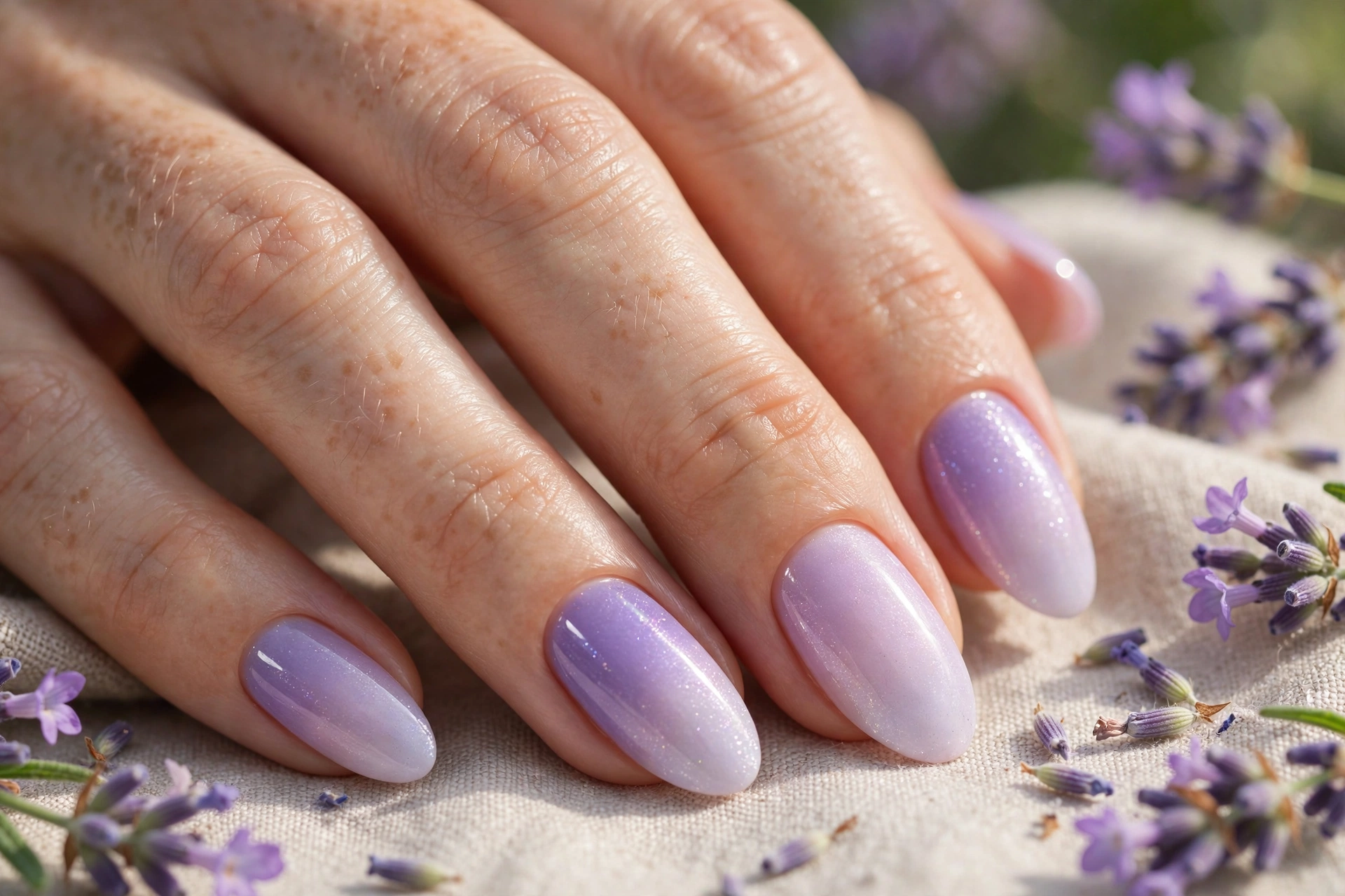 Lavender and lilac dream ombre nail designs purple gradient