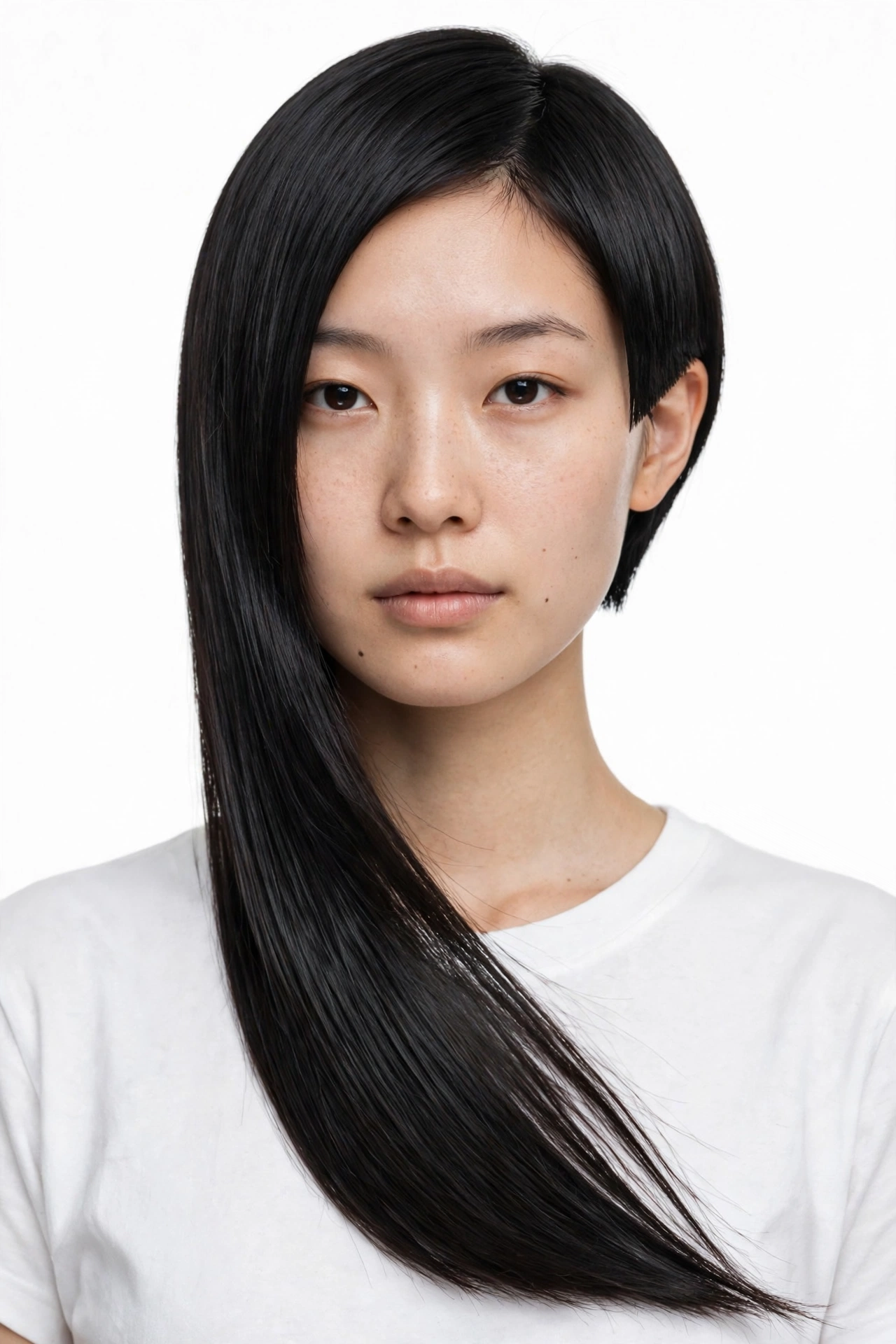 Asymmetrical bob with a dramatic angle, an edgy short bob hairstyle idea