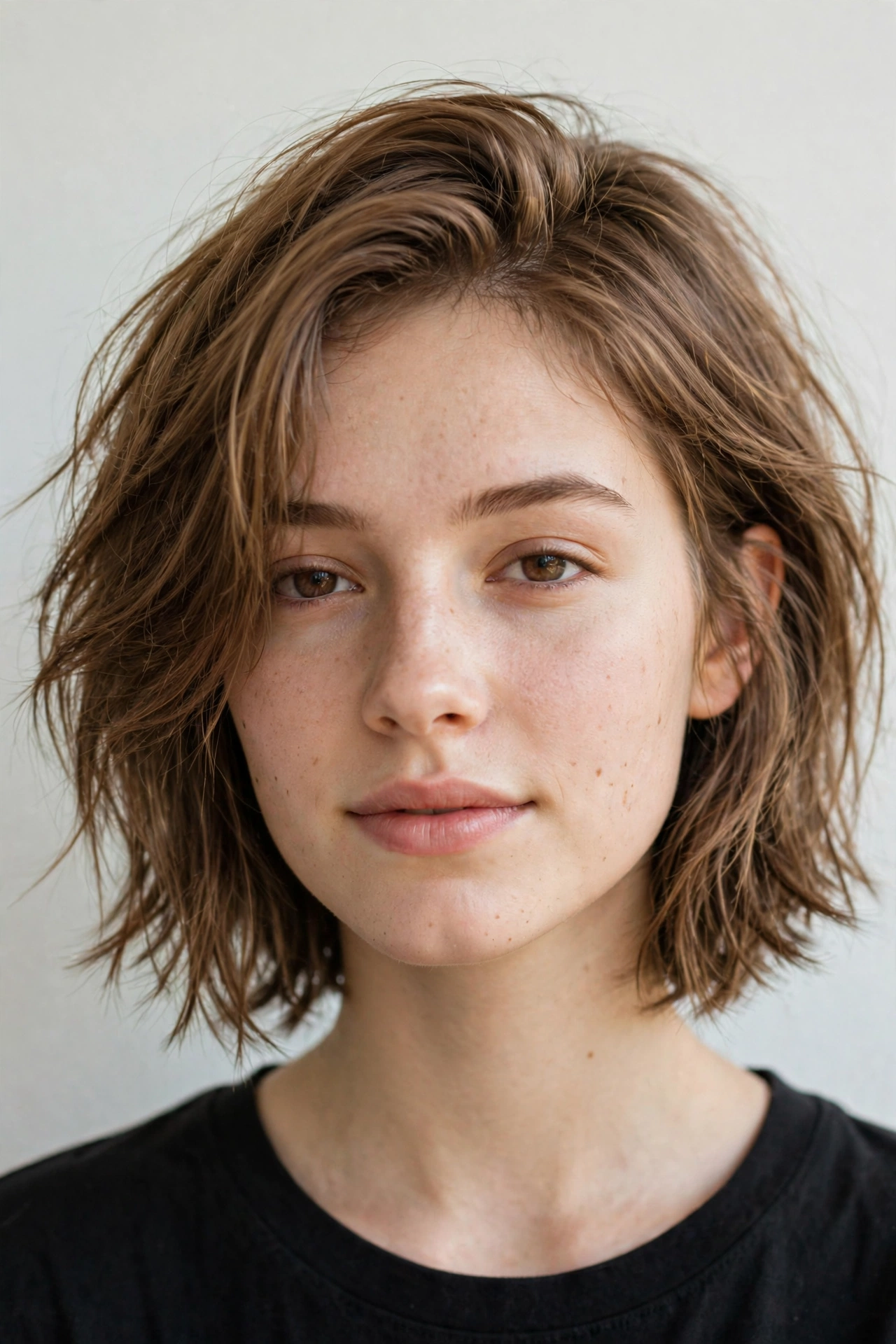 Shaggy bob with choppy layers, a trendy short bob hairstyle idea