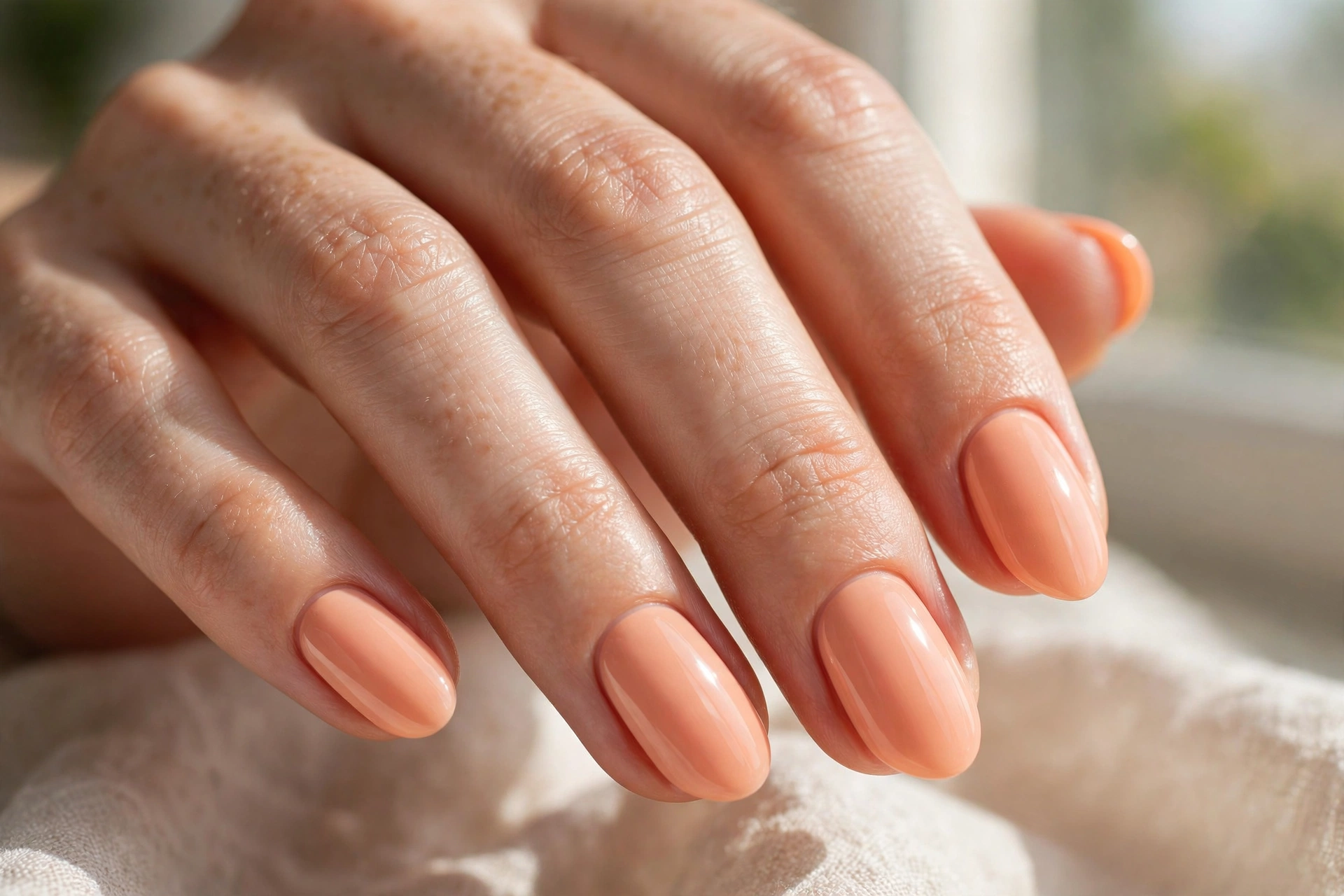 peach sorbet nails summer nail designs
